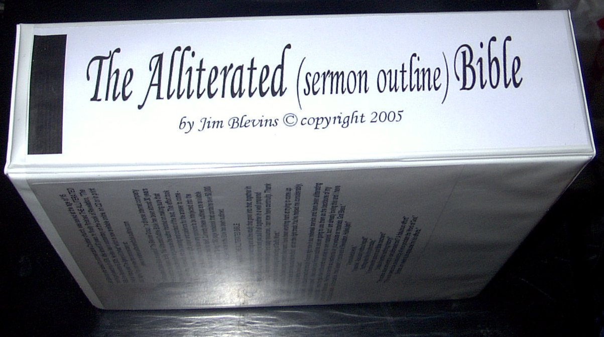 The Alliterated Sermon oOutline Bible
