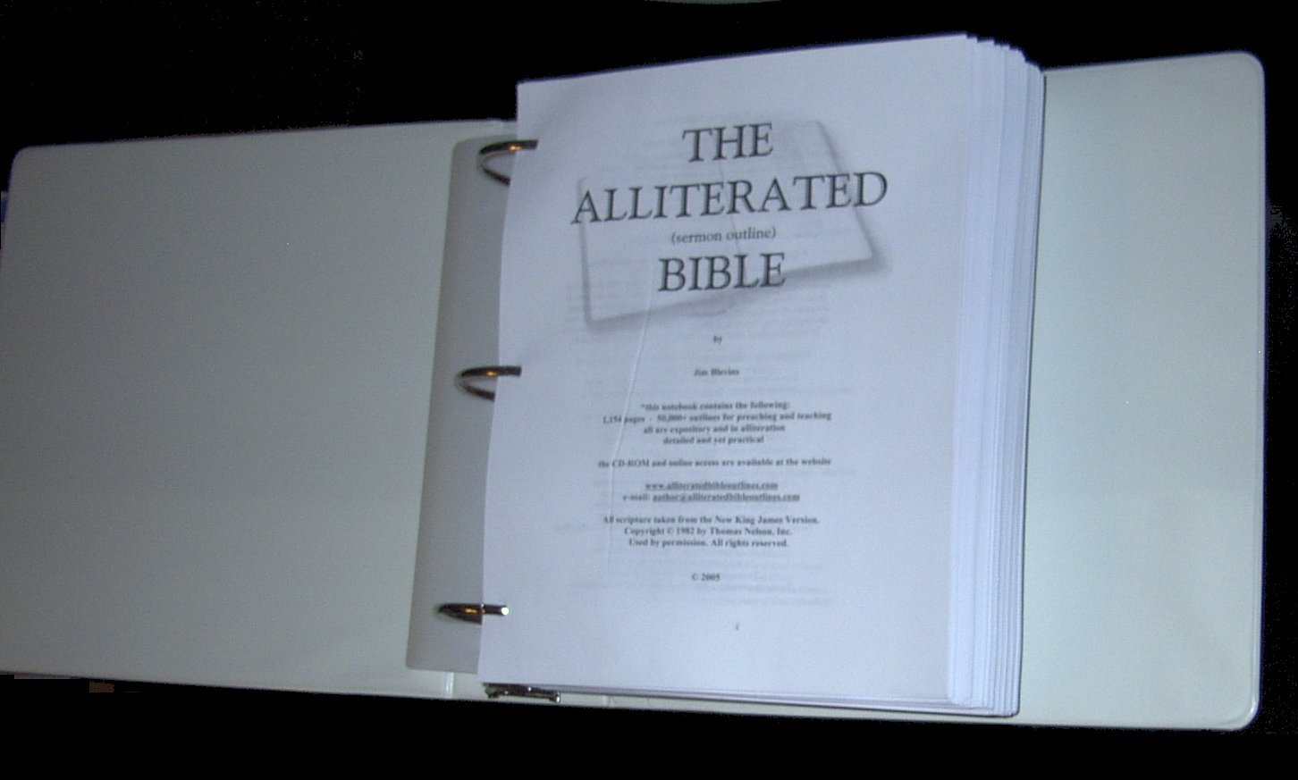 The Alliterated Sermon oOutline Bible